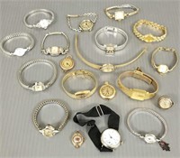 19 ladies wristwatches, etc. - Waltham, Hampden,