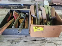 box of concrete/masonry tools, scrapers