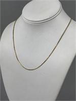 24'' 14K Yellow Gold Diamond Cut Rope Necklace