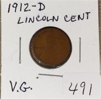 1912D  Lincoln Cent  VG