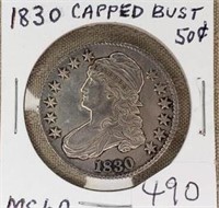 1830 Capped Bust Half Dollar MS60