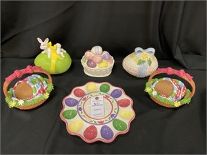 Deviled Egg Platter, Basket of Coasters,