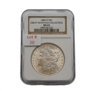 1884-O Morgan Silver Dollar (Graded MS63)