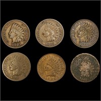 [6] Indian Head Cents [1865, 1868, 1885, 1901,