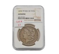 1878 7TF REV OF 79 Morgan Silver Dollar