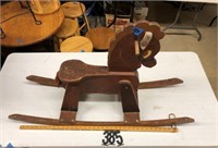 Wooden rocking horse