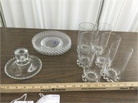 Imperial Candle Holder, plates & Glasses