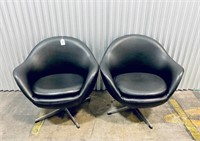 Pair Overman AB MCM Side Pod Chairs
