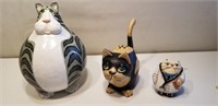 3 Cat Figurines (Vickie Thomas, OLGA, Other)