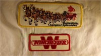Lot of two vintage stitched patches - Budweiser &