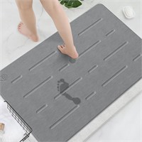 OTHWAY 32x20 Bath Mat  Quick Dry - Dark Grey