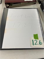 Football cards in binder