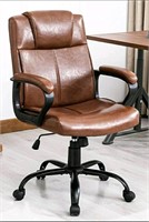 DYHOME, Ergonomic Leather Office Chair with Armres