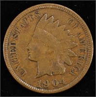 1904 INDIAN CENT VF
