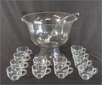 Vtg Imperial Glass Candlewick Punch Bowl