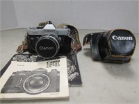 Working Vintage Canon FT Camera w/Original Case S