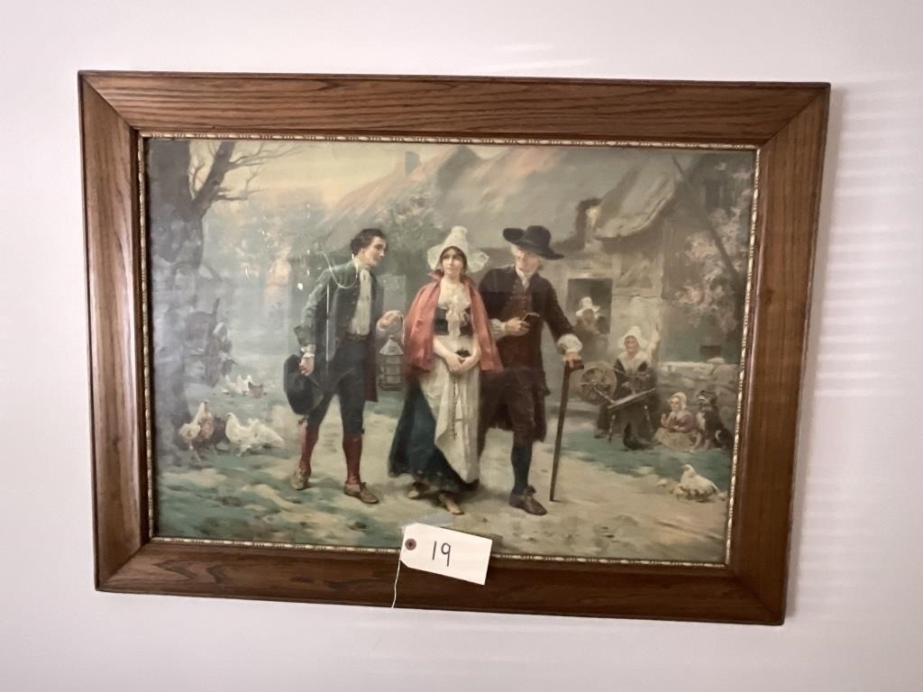 JLG FERRIS PRINT - VERY OLD - FRAMED