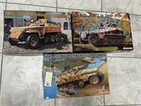3 Military Tank Model Kits