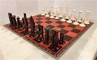 Modern ceramic chess set, complete set 32 pieces,