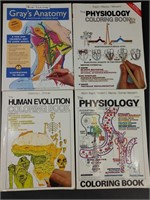 Four Anatomy & Physiology Coloring Books