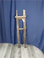 Partial Primitive Wood Ladder w/ old blue paint