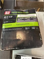 Box of patio deck, nails