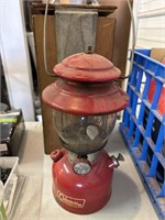 Vintage Coleman lantern with homemade box