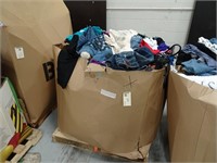 Gaylord pallet of bulk clothes