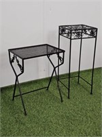 2 WROUGHT IRON STANDS