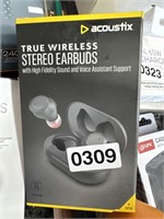 ACOUSTIX WIRELESS EARBUDS RETAIL $20