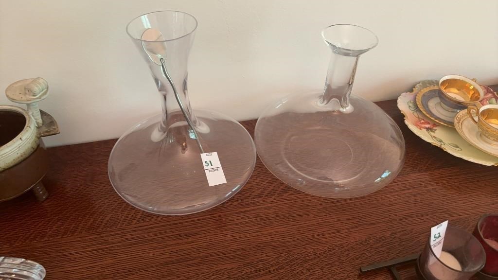 Lot of 2 Wine Decanters