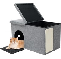 Docal Cat Litter Box Enclosure Hidden Litter Cat