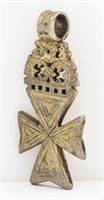Vintage Ethiopian Silver Coptic Cross Pendant