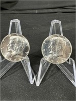 Two1964 Kennedy Half Dollars, Appear to be Uncircu