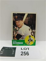 1963 TOPPS ERNIE BOWMAN MLB BASEBALL CARD