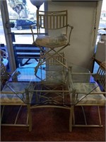 Glass top table with 4 chairs