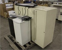 (2) File Cabinets, Metal Trash Bin & (3)