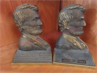 (2) Antique Abraham Lincoln bookends