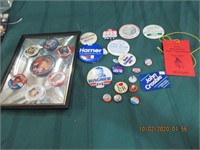 Collection of political buttons