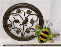 Metal Outdoor Decor-Bumble Bee/Bird