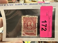 #724 SCARCE REVENUE TAX STAMP