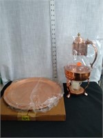 Pricess house glass platter & Craff pitcher MIB