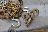 Odds and ends of chain and hooks