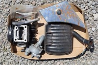 Miscellaneous moped parts, block, side covers and