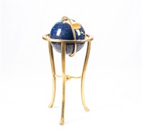 Handcrafted Lapis & Gemstone Globe