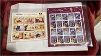 2 sheets Walt Disney US Postage stamps 39 & 60cent
