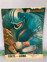 Baltimore Colts vs Lions Oct 16 1966 program