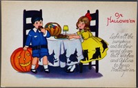 Vintage Halloween postcard