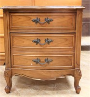 Vintage French 2 drawer nightstand, see photos