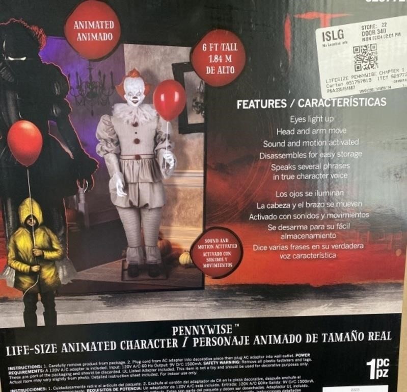 6 Ft. Animated "Pennywise"